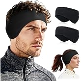 beister Ear Warmers for Women and Men, Fleece Winter Running Headbands with Ear Muffs, Windproof Thermal for Outdoor Sports