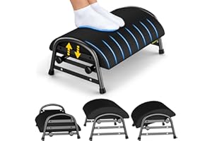 YEASHEIN Adjustable Foot Rest for Under Desk at Work, Ergonomic Under Desk Footrest with 6 Positions, Foot Stools for Under Office Desk Chair, Leg Rest for Home, Car, Computer, Gaming Accessories