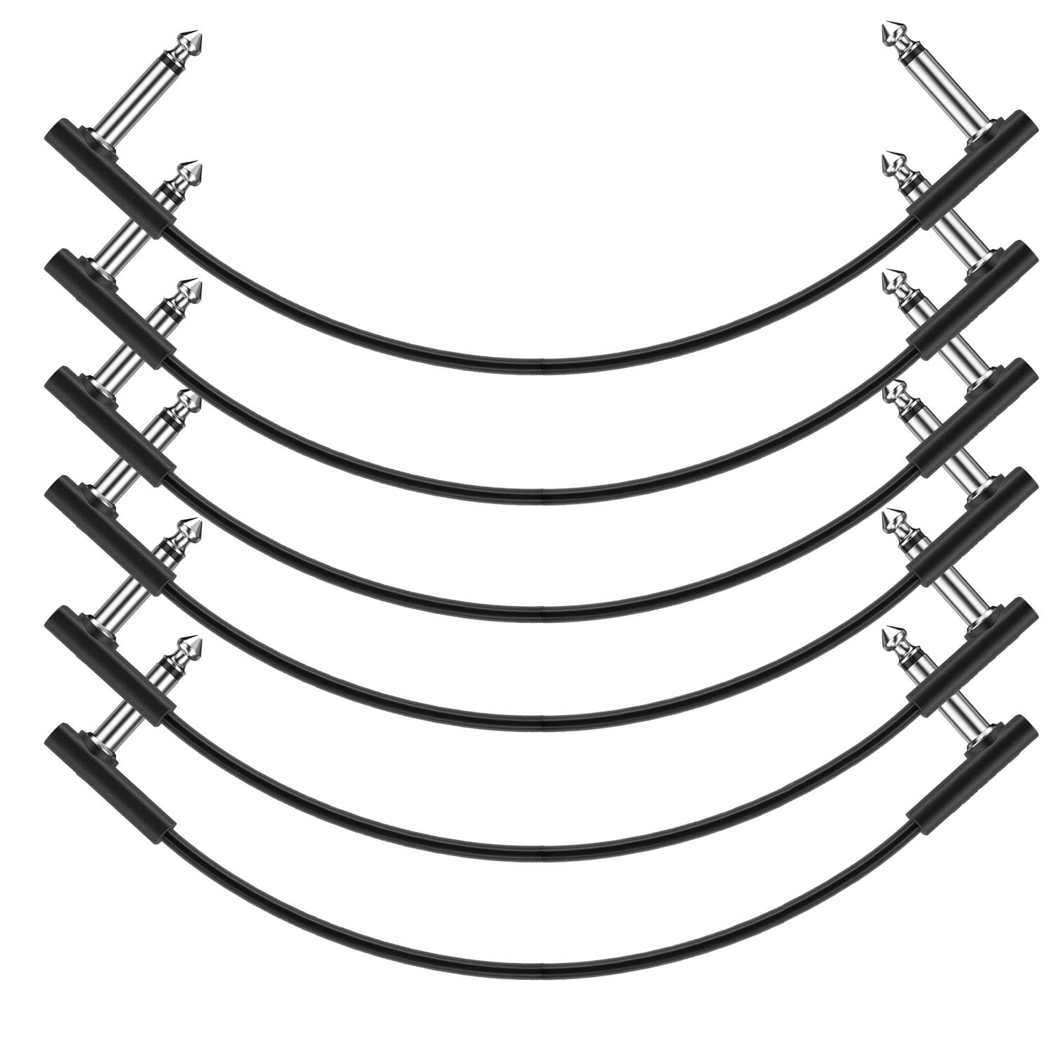 Donner 30CM Guitar Cable Black 6-Pack