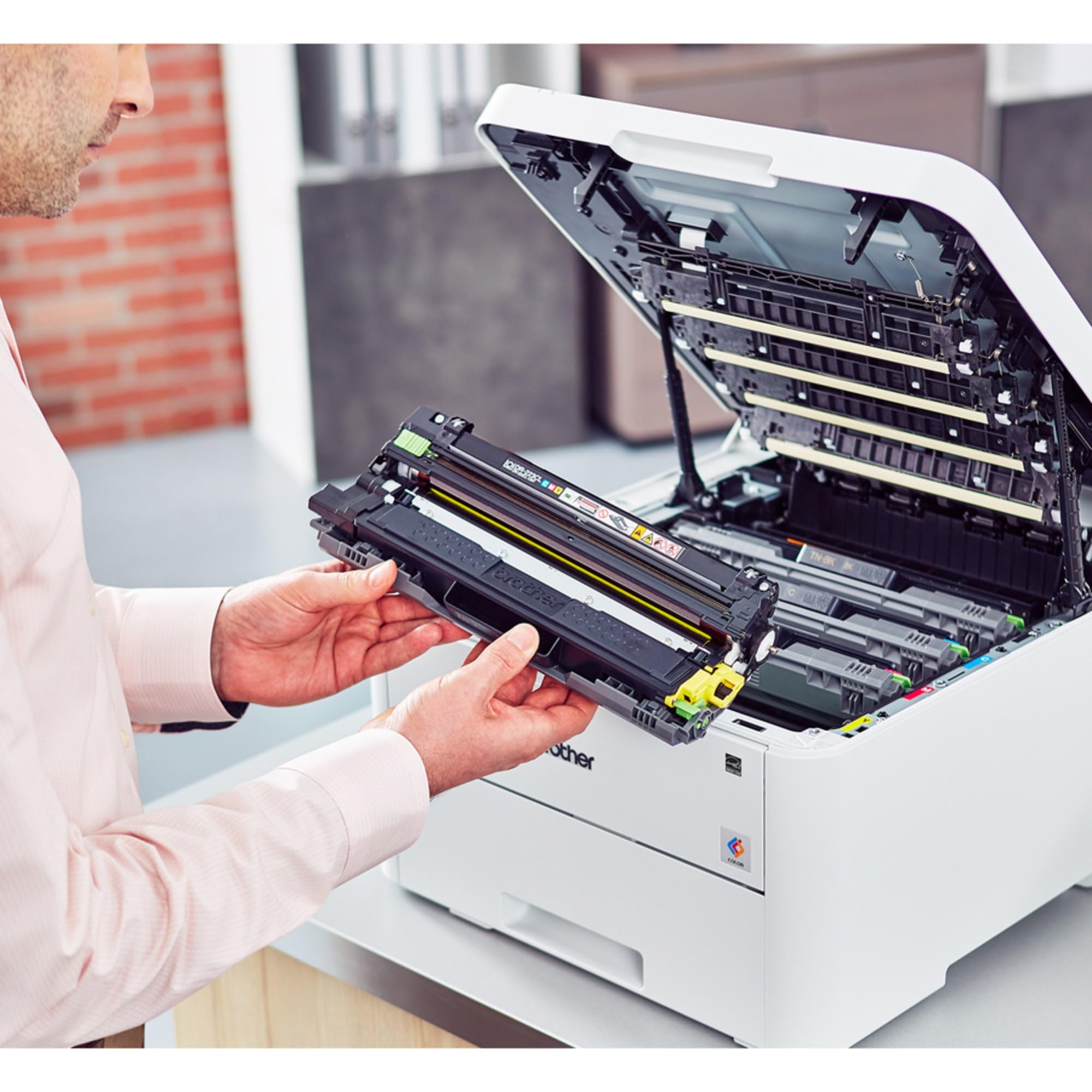 Brother HL-L3230CDW Compact Digital Color Printer Providing Laser Printer Quality Results with Wireless Printing and Duplex Printing, Amazon Dash Replenishment Ready, White
