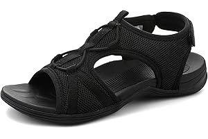 UBFEN Womens Hiking Sandals Comfortable Walking Sandals Summer Sport Breathable Arch Support