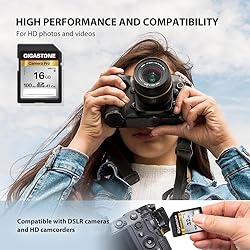 Gigastone 16GB 5-Pack SD Card V10 SDHC Memory Card