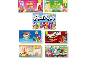 TULLIPAK DELUXE Freeze Pop Package | 80 PACK Freeze Pops | 32 Unique Flavors | 7 Boxes including Italian Ice Original and Italian Ice Berry |