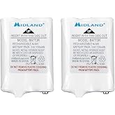 Midland AVP14 Rechargeable Battery Pack for LXT and X-Talker, White, 2 Pack | Nickel Metal Hydride Battery Packs for LXT600, 630, 630X3, 633, T51VP3, 51X3VP3, 51VP4, 61VP3, 600BB. 600BBX4 GMRS Radios