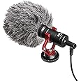 Boya MM1 Universal Camera Microphone Super-Cardioid Shotgun Microphone with Shock Mount for Camera, Consumer, Camcorder iPhone, Android Smartphones