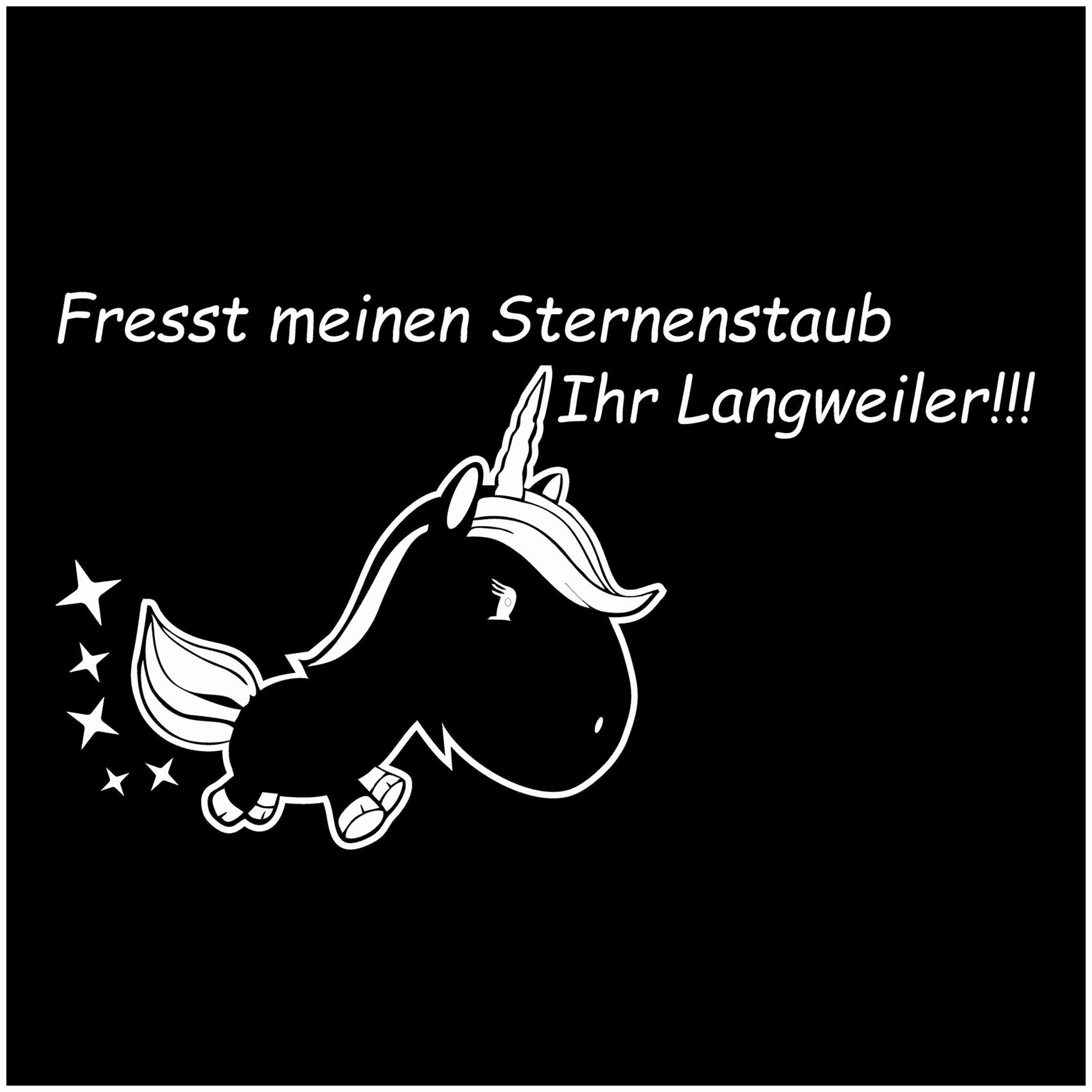 Finest Folia Unicorn Stardust Sticker 13 x 11 cm Fun Sticker Car Decoration Unicorn Fuel Cap Car Sticker (K074 Glossy White)