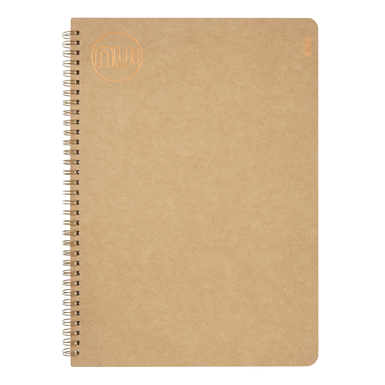 NU: A4 Wire Bound Notebook | Recycled Manilla Cover | 160 Pages, Ruled Paper | Stylish & Professional Stationery | Eco-Friendly | Kraft Range — image 1