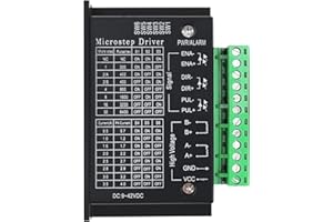 DaFuRui TB6600 Stepper Motor Driver，4A 9-42V TB6600 32 Subdivision for Nema 17/23 Stepper Motor Driver CNC Controller Single Axes Hybrid Stepper Motor