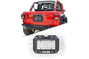 Spare Tire Delete Kit with Camera Housing for 2018-2024 Jeep Wrangler JL | Relocates License Plate | Protects Backup Camera | Replaces Spare Tire Assembly | DV8 Offroad