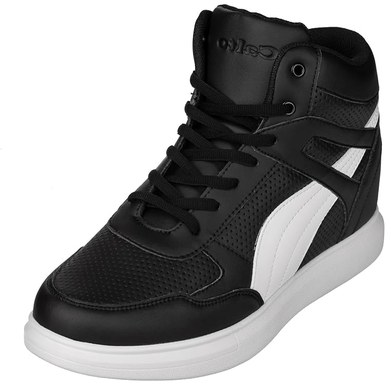 thumbnail image 2 of CALTO G3330 4-Inch Height Increase Sneakers – Black Mesh Upper, Sporty Athletic Style For Men 2 of 6