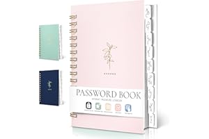 PARIS IN RAIN Password Book,Password Keeper Book with Alphabetical Tab,Portable Password Books for Seniors for Internet Website Address Log in Detail,Small Pocket Size 5.5 * 3.7 inches (Pink)