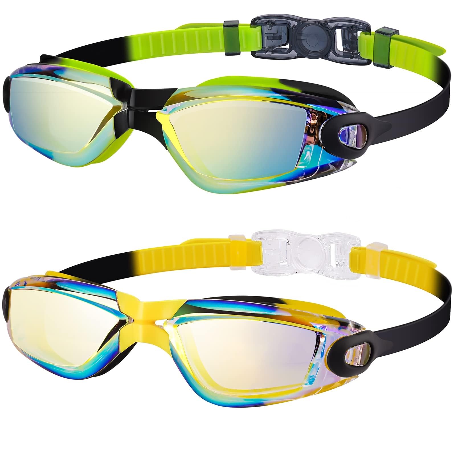 EasYoung Kids Swim Goggles, 2-Pack for Children, Teens, Boys or Girls, UV Protection Swimming Pool Goggles