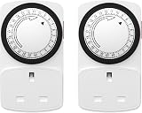 HBN Plug Timer Socket UK Programmable Segment 48 Daily Timers 2 Pack