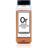 Spiceology – Orange Gochugaru Chile Seasoning – Sweet Heat Spice Blend with Korean Chile Flakes and Bright Citrus Zest – Bold Spice Rub for Chicken, Pork, Seafood & More – 21 oz