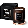 HomeLights Luxury Scented Candle, Natural Soy Wax, Home Fragrance Decor Gift, Rosewood Macaron, Medium Jar