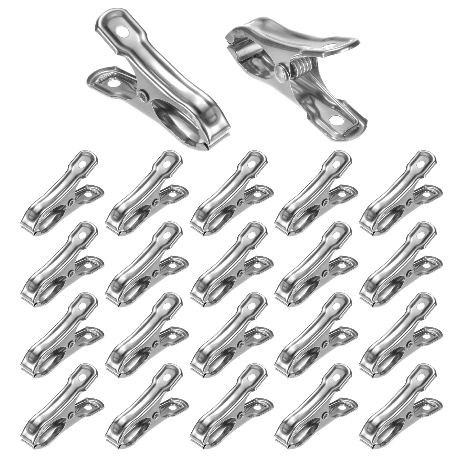 M METERXITY 40-Pack Stainless Steel Greenhouse Film Clamps, Silver