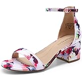 DREAM PAIRS Womens Low-Chunk Low Heel Pump Sandal