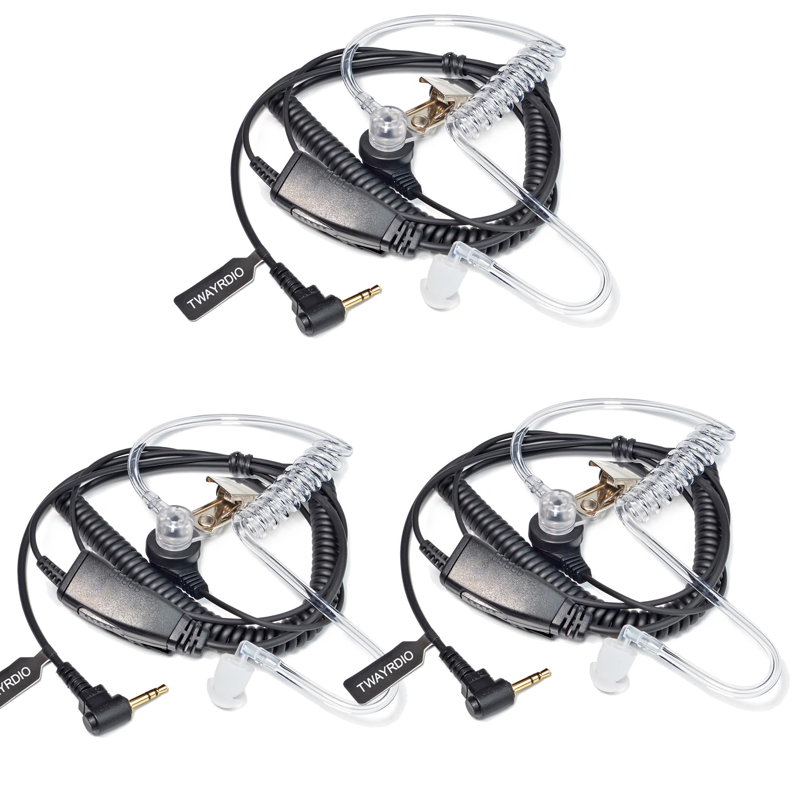 Photo 1 of 3 Pack Radio Earpiece with Mic for Motorola Talkabout T600 T800 T460 T470 T475, Surveillance Earpiece with in-line Microphone and PTT for Talkabout Walkie Talkies Two-Way Radios