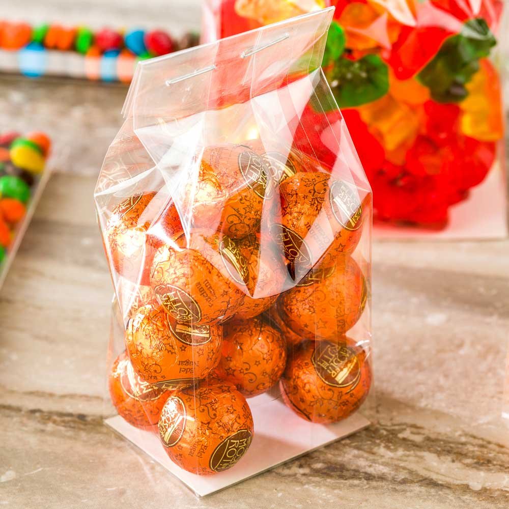 Restaurantware Bag Tek 2 x 1.5 x 5 Inch Retail Bags 100 Durable Candy Bags - Gusset Sleeved Disposable Clear BOPP Gusset Bags Flat-Bottomed For Restaurants Cafes And Delis
