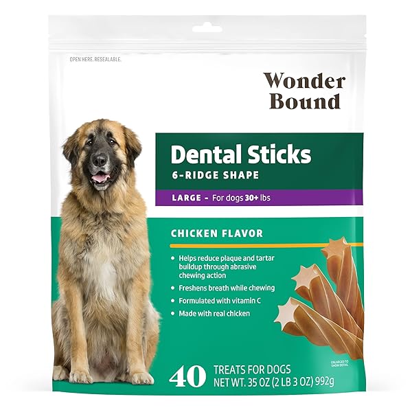 AMAZON BRAND – WONDER BOUND CHICKEN FLAVOR DENTAL...