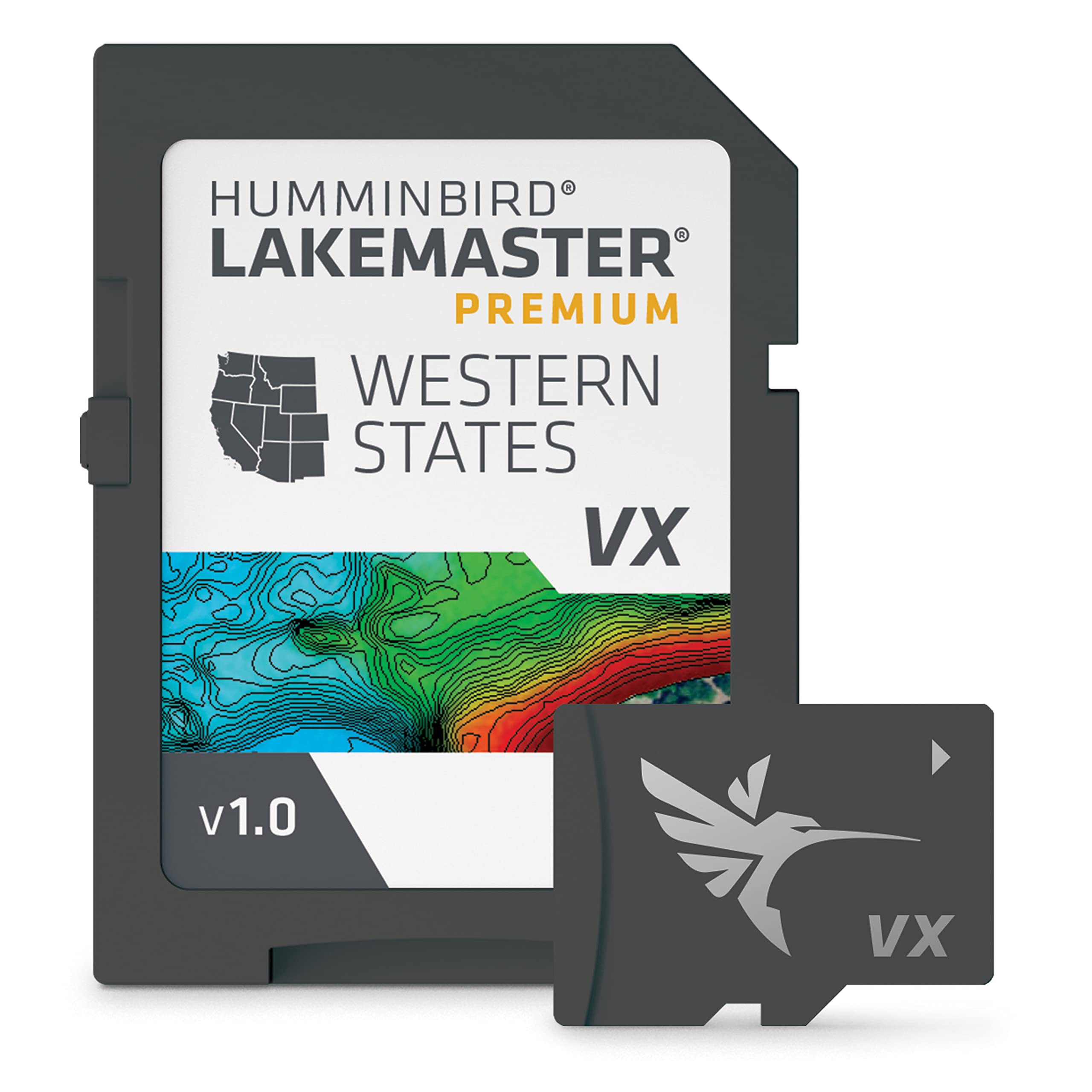 Photo 1 of Humminbird LakeMaster Premium Western States V1 Map SD Card for Fish Finders