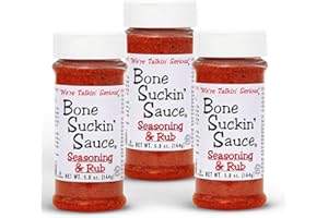 Bone Suckin' Original Seasoning & Rub, Gluten-Free, Non-GMO, Kosher, No Msg, Great on Ribs, Meat and Fish (5.8 Ounce, Pack of 3)