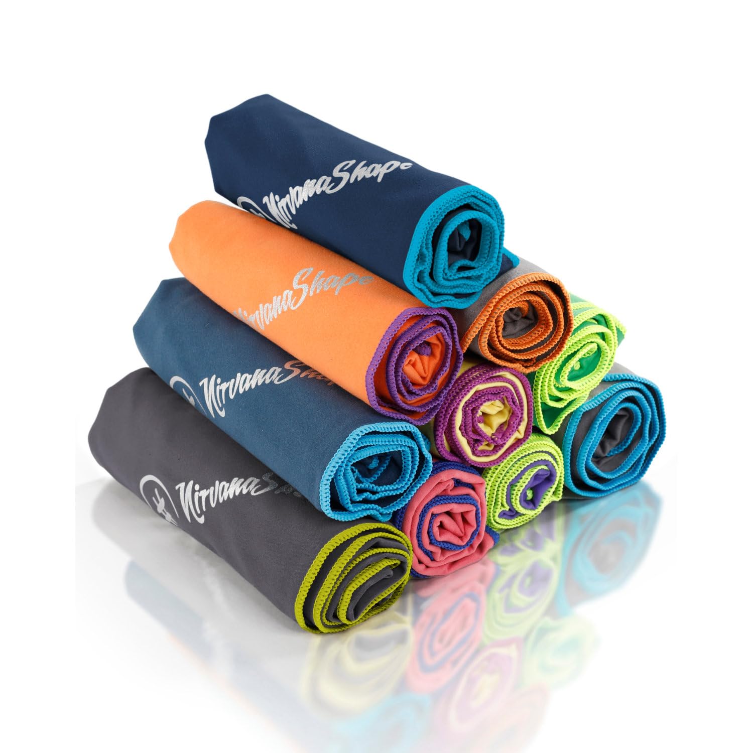 NirvanaShape Microfibre Towel | 14 Colours | 8 Sizes | Quick-Drying, Light, Absorbent | Travel Towel/Beach Towel | Ideal for Fitness, Outdoors, Beach, Camping, Yoga, Saunas