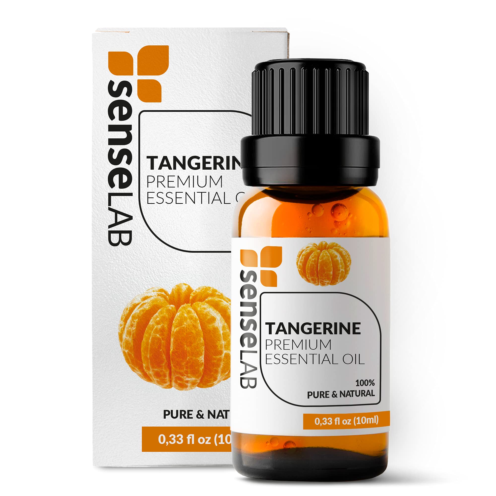 SenseLAB Tangerine Essential Oil - 100% Pure Extract Tangerines Oils Therapeutic Grade Essential Oils - for Diffuser and Humidifier - Citrus Fragrant Oil - Hair Care Oil - Aromatherapy Oils (10 ml)