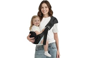 MISSWISDOM Toddler Sling Carrier, Toddler Carrier Sling, Baby Carriers Hip Carriers with Backrest, Lightweight Travel-Friendly Baby Slings Carriers, Black