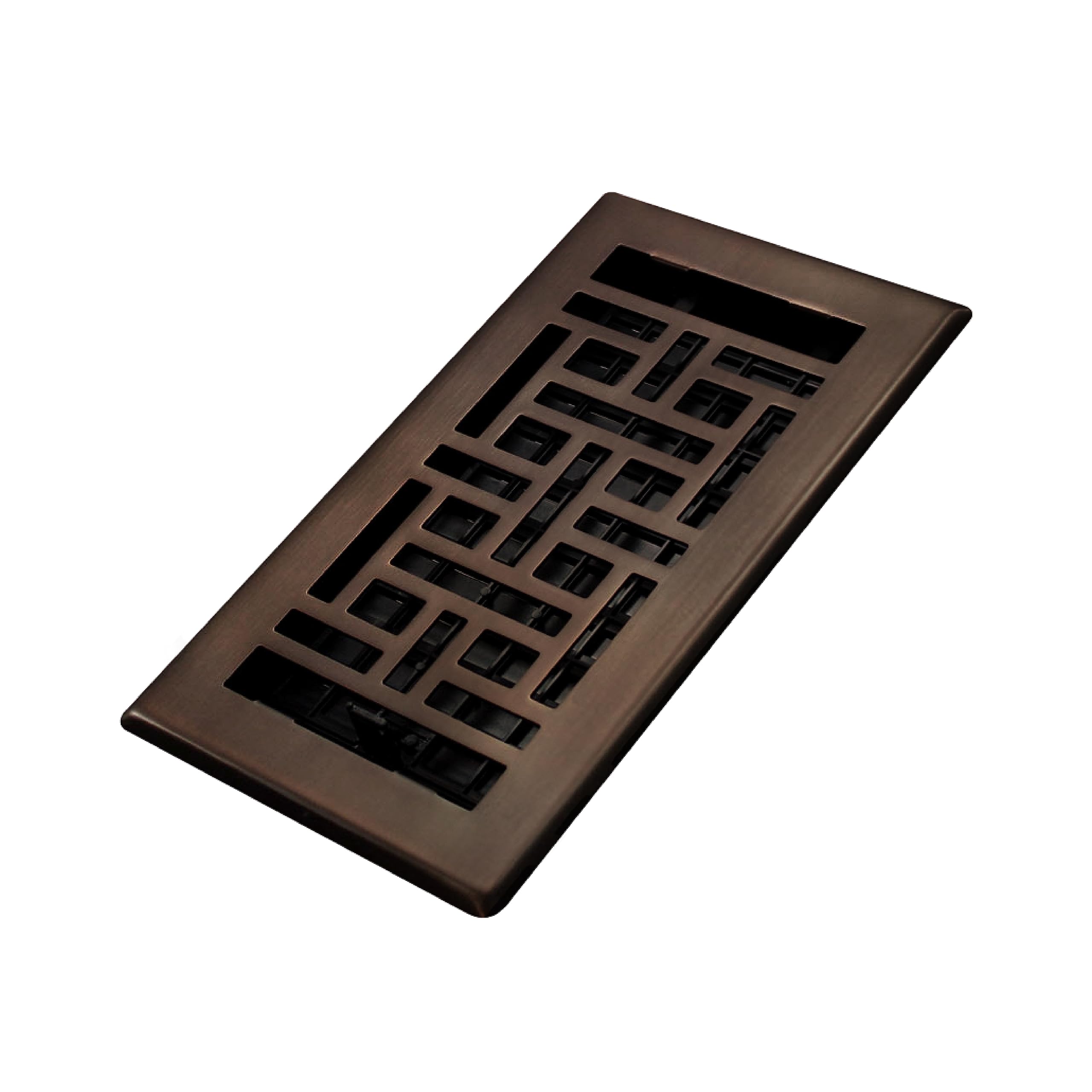 Decor Grates AJH408-RB Oriental Floor Register, 4x8 Inches, Rubbed Bronze