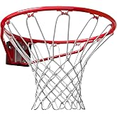 Spalding Regulation Size 18" Steel Basketball Rim with Net Included | Choose from Fixed or Breakaway | Replacement Rim for Indoor or Outdoor Hoop