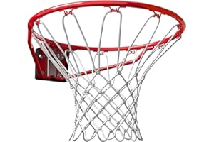 Spalding Regulation Size 18" Steel Basketball Rim with Net Included | Choose from Fixed or Breakaway | Replacement Rim for Indoor or Outdoor Hoop