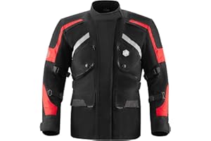 ILM Motorcycle Jacket Adventure Mens Riding Armored Airflow Dirt Bike Touring Waterproof Clothing All Season Model RL01