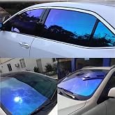 ASENDIWAY Chameleon Window Tint Film for Cars, Car Window Tint Dark Blue Solar Protection Film Scratch Resistant 65% VLT Windshield Sun Shade Heat &amp; UV Block
