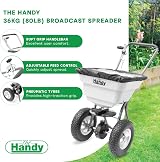 The Handy Broadcast Spreader 36kg Hopper Adjustable Control Pneumatic Tyres view 6