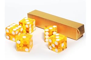 AAA Grade Precision 19mm Casino Dice with Serialized Numbered, Razor Edges & Corners. 6 Sided Game Dice in Bulk for Craps, RP
