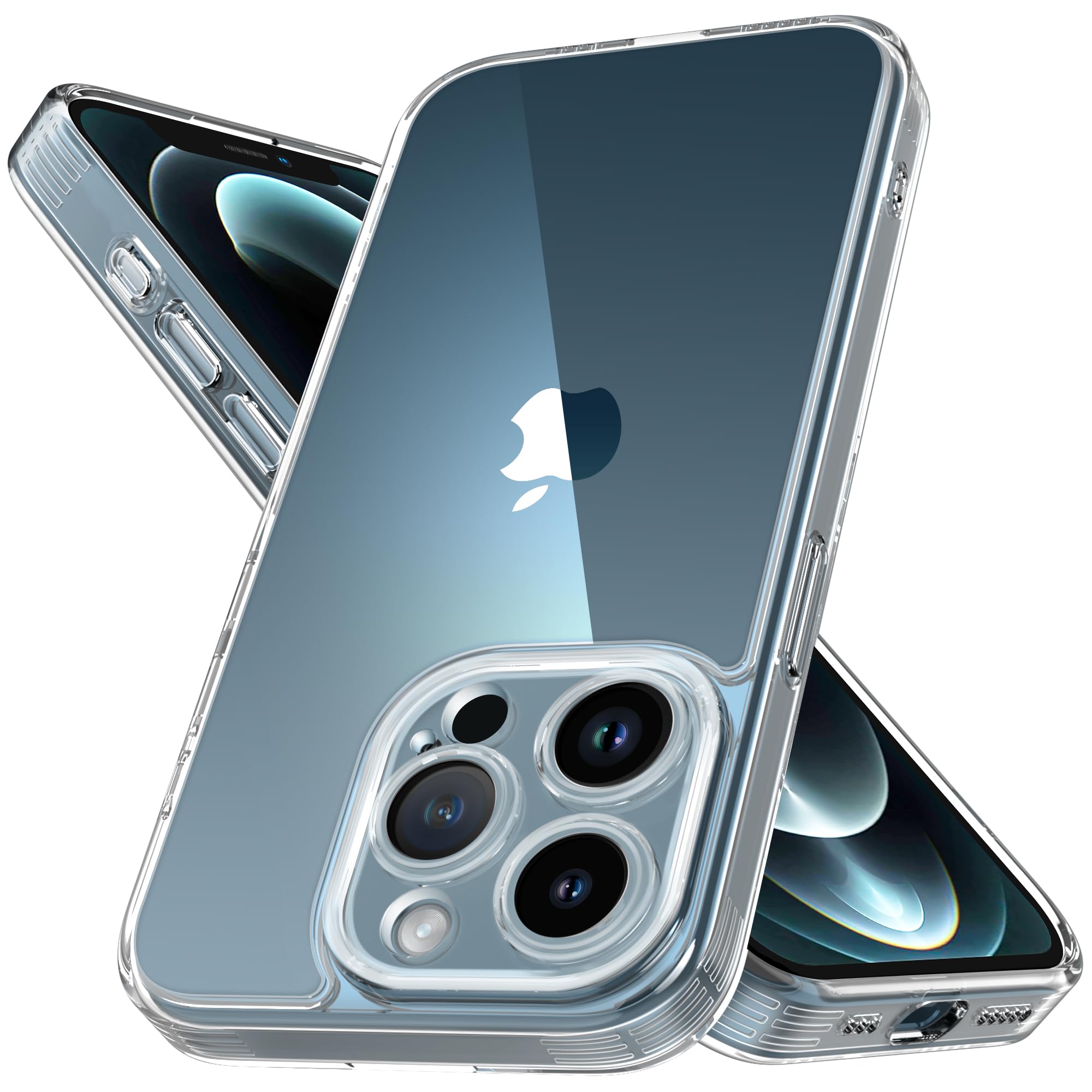 Mootobo for iPhone 12 Pro Case 6.1 inch, Military-Grade Protection 360° Full Body Frosted Translucent Back Phone Cover, Anti-Fingerprint Slim Shockproof Phone Case for iPhone 12 Pro – Clear — image 1