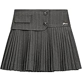 Guess Girls' Pinstripe Pleated Mini Skirt