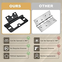 SDTC Tech 3 Inch Non-Mortise Door Hinges with