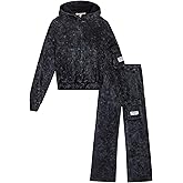 AEROPOSTALE Girls Sweat Suit Set - 2 Piece Soft Fleece Pullover Graphic Crewneck Sweatshirt and Jogger Pants for Girls (7-16)