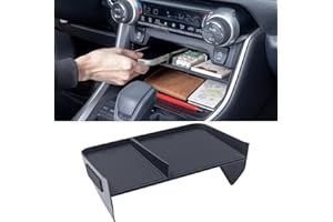 TOPINSTALL Console Organizer for Phones with Cases Compatible with 2019-2024 Toyota RAV4 & RAV4 Prime Accessories, Center Console Tray Divider Without Upper Partition Enough Space for Storage Items ABS Material