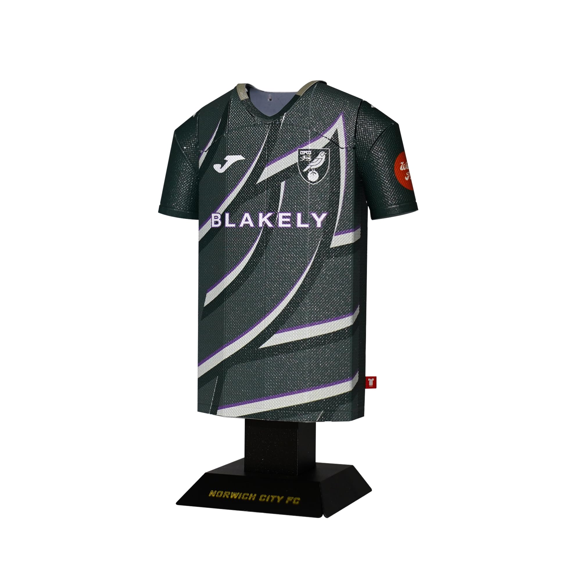 Norwich City 25/26 Metal Away Alloy Shirt – Official Licensed Miniature Metal Replica Shirt Display Gift