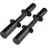 Pair of 16" Olympic Dumbbell Handles for 2-Inch Plates, Loadable Dumbbell Bars with Knurled Rubber Grips for Home Gym Strength Training