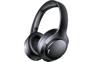 Hybrid Active Noise Cancelling Bluetooth 6.0 Headphones 120H Long Playtime, 6 ENC Mic, Over Ear Headphones Wireless, Hi-Res Audio, Memory Foam Earcup, Transparency Mode ANC Headphone for Travel Office