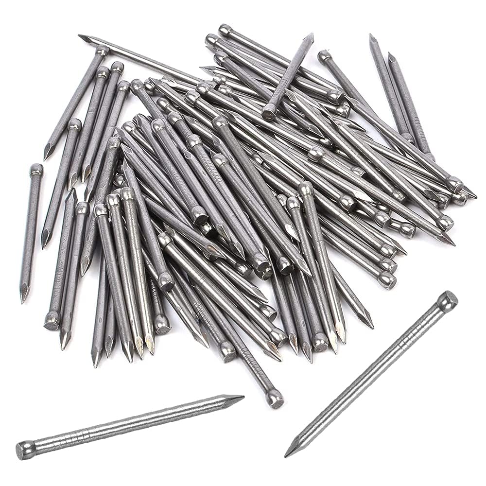 AHEOVSD Oval Steel Nails Carbon Steel Panel Pins Hand Drive 35 mm Lost Head Nail Quantity is About (Pack of 120)