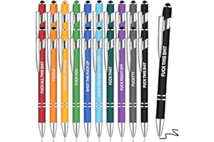 Teling Snarky Office Funny Ballpoint Pens Motivational Rude Quotes Pen Vibrant Negative Passive Positive Message Pens for Colleague Coworker Gift, Black Ink(20 Pieces)