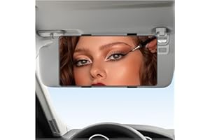 Car Visor Mirror for Makeup,Versatile Car Vanity Mirror for Organizing Grooming Makeup & Observing Baby,Square Cars Mirrors V