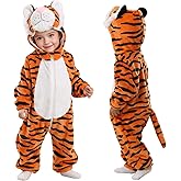 TONWHAR Infants Toddlers Halloween Cosplay Clothes Kids' Tiger Costume Outfit