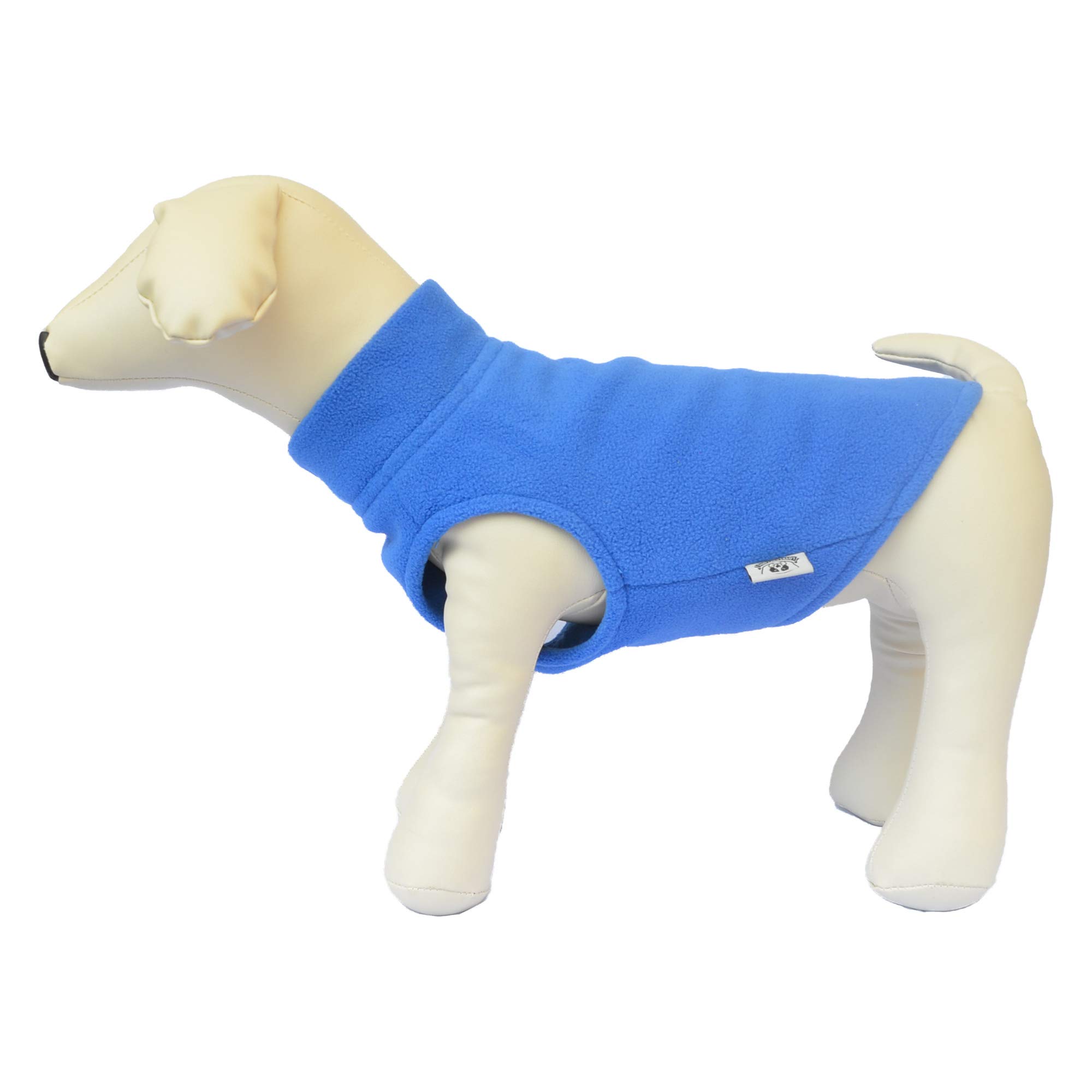 Dog Winter Vest Warm Breathable Dog Polar Fleece Vest Jacket, Lightweight Winter Coat with Leash Neck Hole for Small Medium Large Dogs Blue M