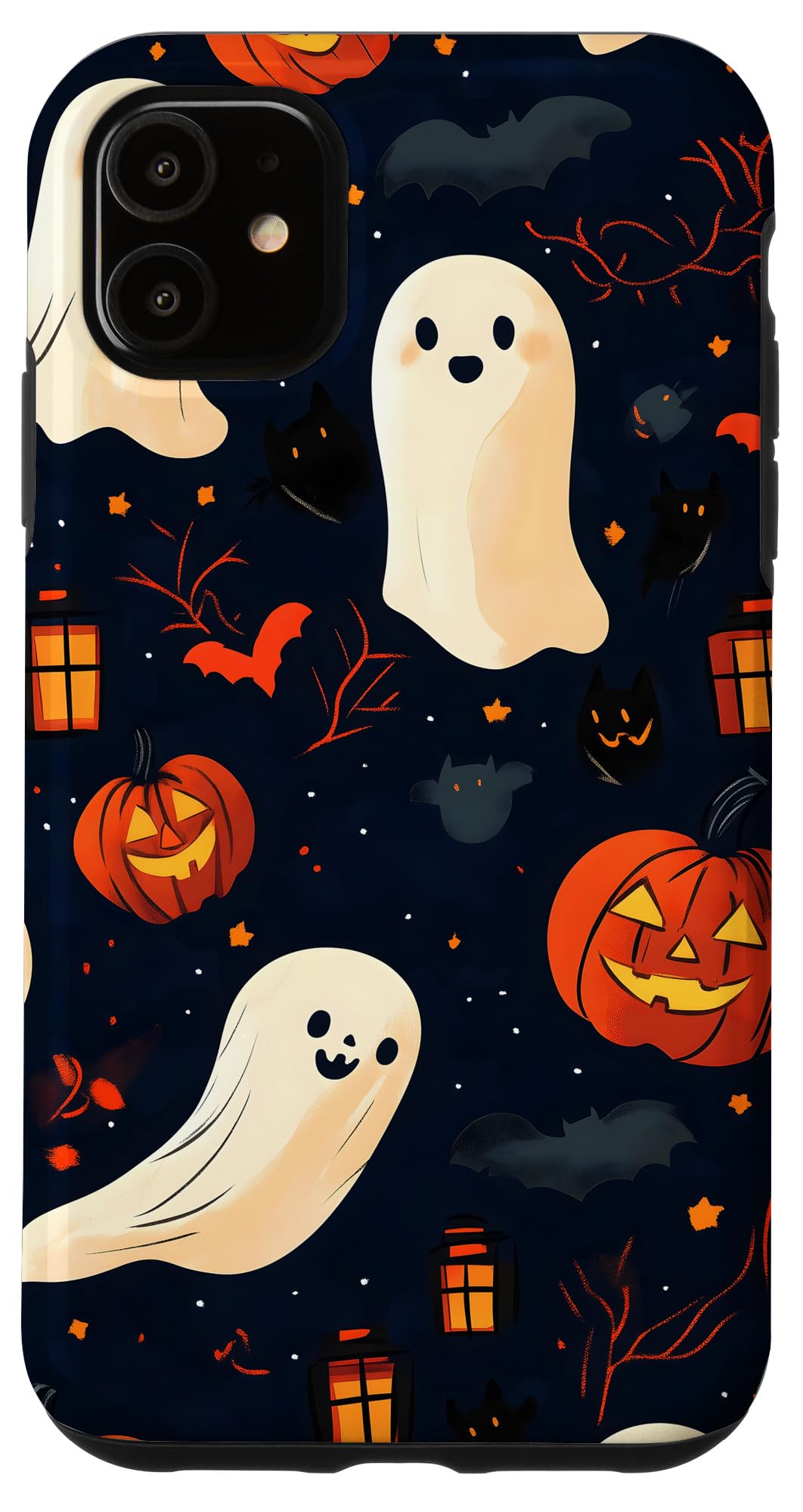 Ghostly Halloween Pattern Case for iPhone 11